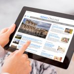 Online News Headlines on Tablet