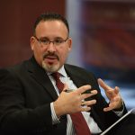 Miguel Cardona, newly confirmed as U.S. Education Secretary.