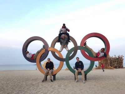Rachel Madsen ’10 Ph.D. attended the 2018 Winter Olympics in PyeongChang, South Korea, with a group of her students from Ithaca College, where she teaches. Students filled a variety of roles at seven different venues, including ticketing and credentialing. 