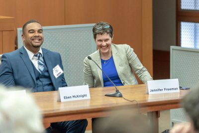 Eben McKnight and Jennifer Freeman as panelists at 2018 Special Education Summit