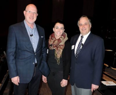 Chelsea Connery with John Madyck of UTC and Interim CAHNR Dean Cameron Faustman