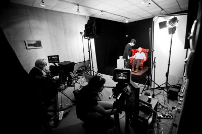 A Holocaust survivor is filmed, as part of The Forever Project.
