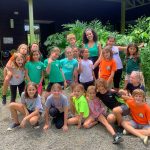 Kiana Foster-Mauro with schoolchildren in Costa Rica