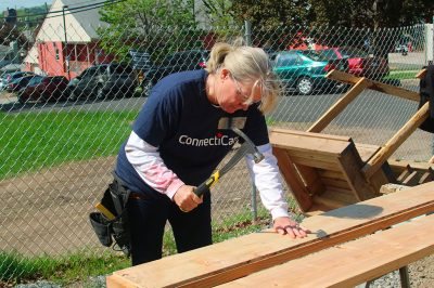 Bert Wachtelhausen at Habitat for Humanity Build.