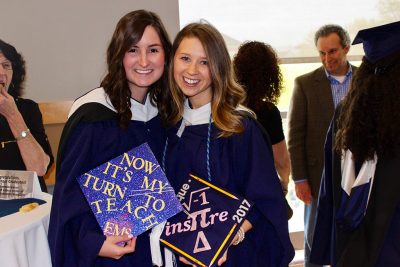 Alumni Victoria Schilling and Maria Enrique.