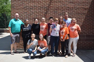 James Wildman with students.