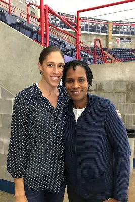 Rebecca Lobo and Jamelle Elliott.