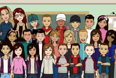 Animation graphic of fourth-grade class.