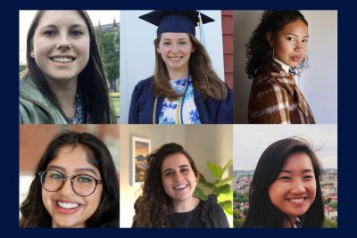 Fulbright Recipients. Top Row: Elizabeth Clifton, Karli Golembeski and Chloe Murphy. Bottom Row: Simran Sehgal, Jessica Stargardter and Candace Tang.