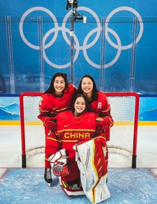 Three members of the Chinese Olympic Team.